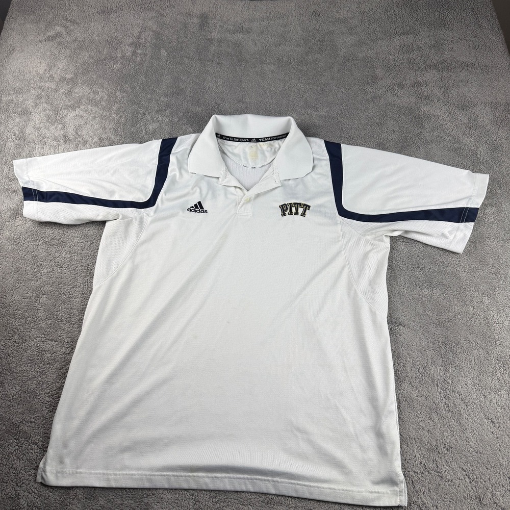 Adidas Pitt‎ Climalite Golf Polo Shirt Mens Large White